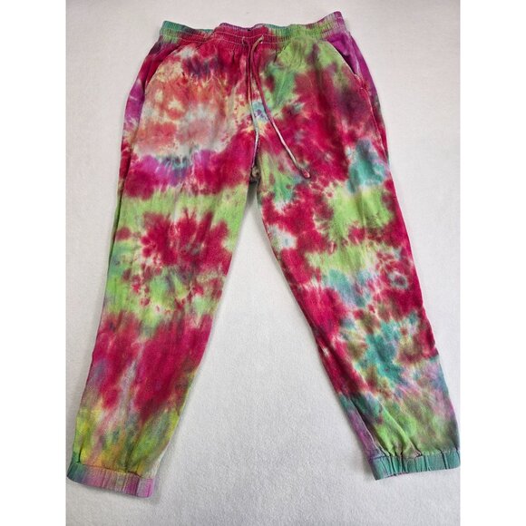 Sound Style Pants - Tie-Dye Jogger Pants Sound Style M Linen Blend Elastic Waist